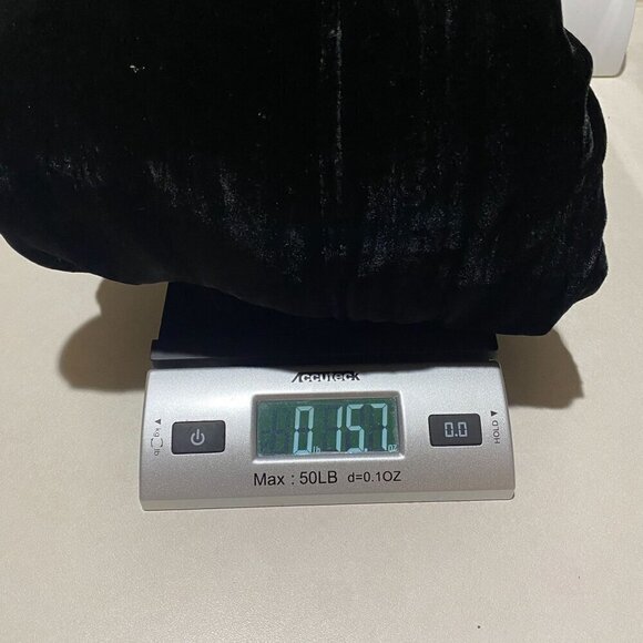 Coldwater Creek Black Velvet Button-Up Dress Shirt L 14-16 Rayon & Silk Striped - Picture 10 of 10